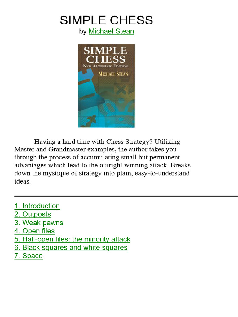 Simplechess Stean | PDF | Chess | Chess Strategy