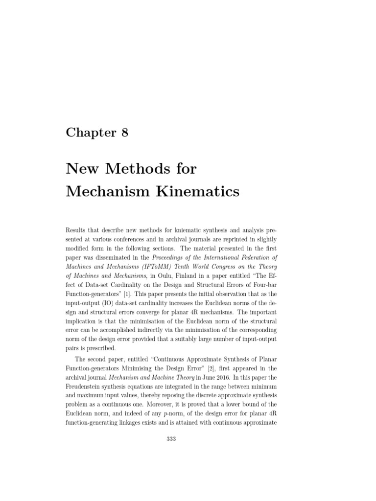 New Kinematic Methods for Mechanisms | PDF | Matrix (Mathematics ...