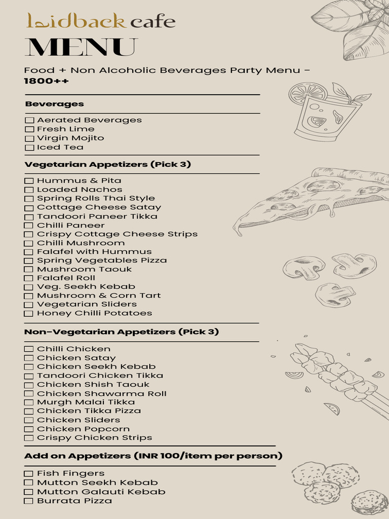 Comprehensive Party Menu with Beverages | PDF | Thai Cuisine | Drink