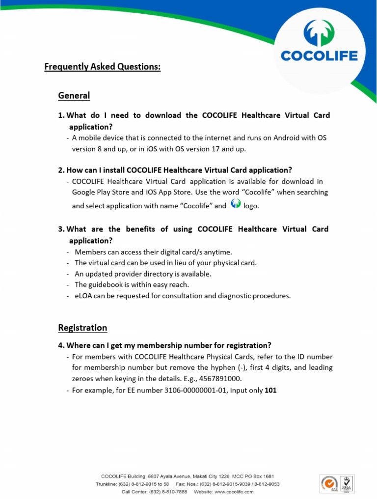 How to Access COCOLIFE Health Card | PDF | Ios | Google Play
