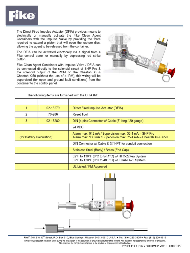 06Rev2-618-1rev0-Install Instr-DFIA | PDF | Electrical Connector | Valve