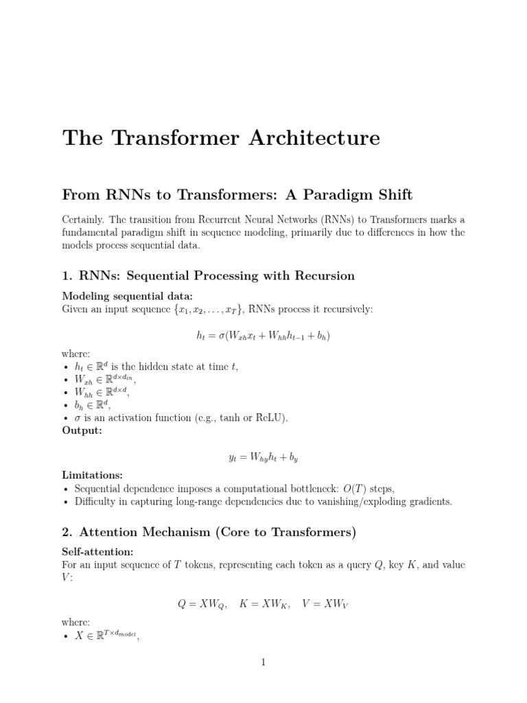 The Transformer Architecture | PDF | Mathematical Analysis | Mathematics