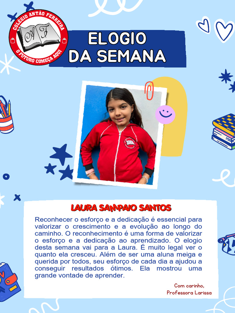 Elogio Semanal: Reconhecimento a Laura | PDF