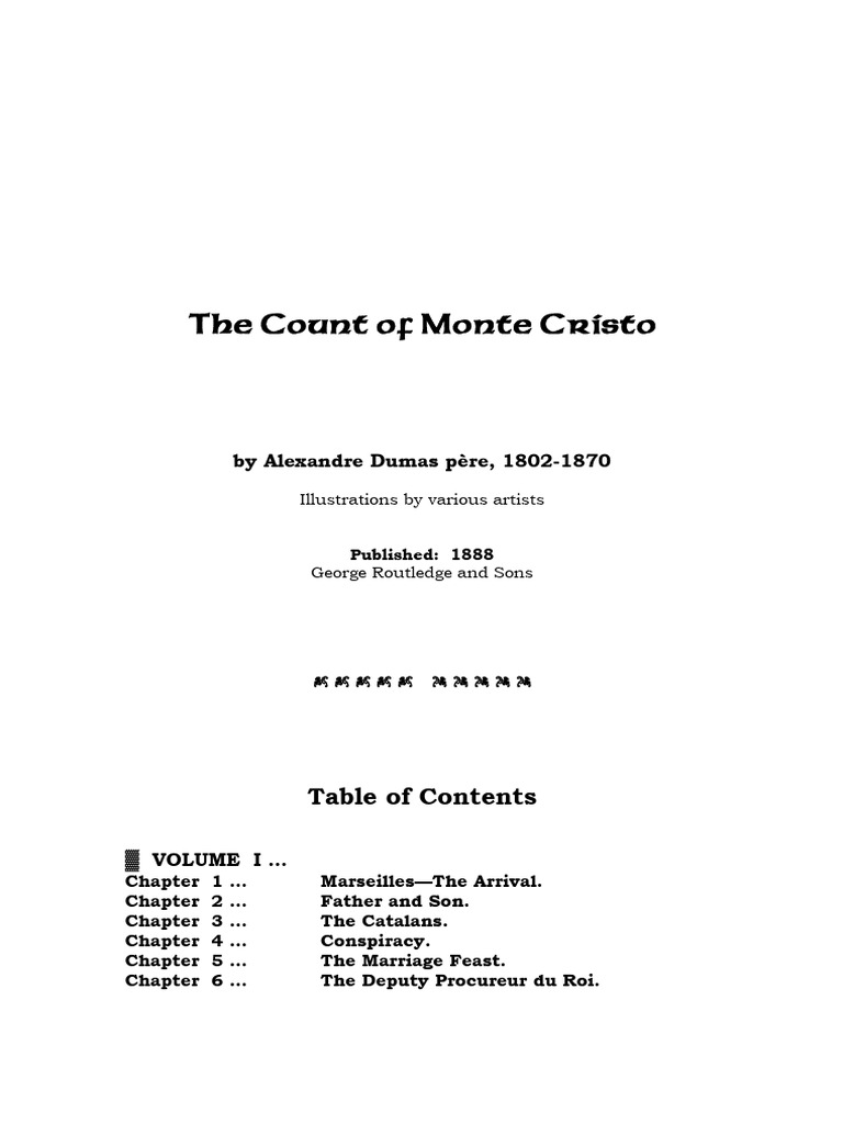 The Count of Monte Cristo Overview PDF The Count Of