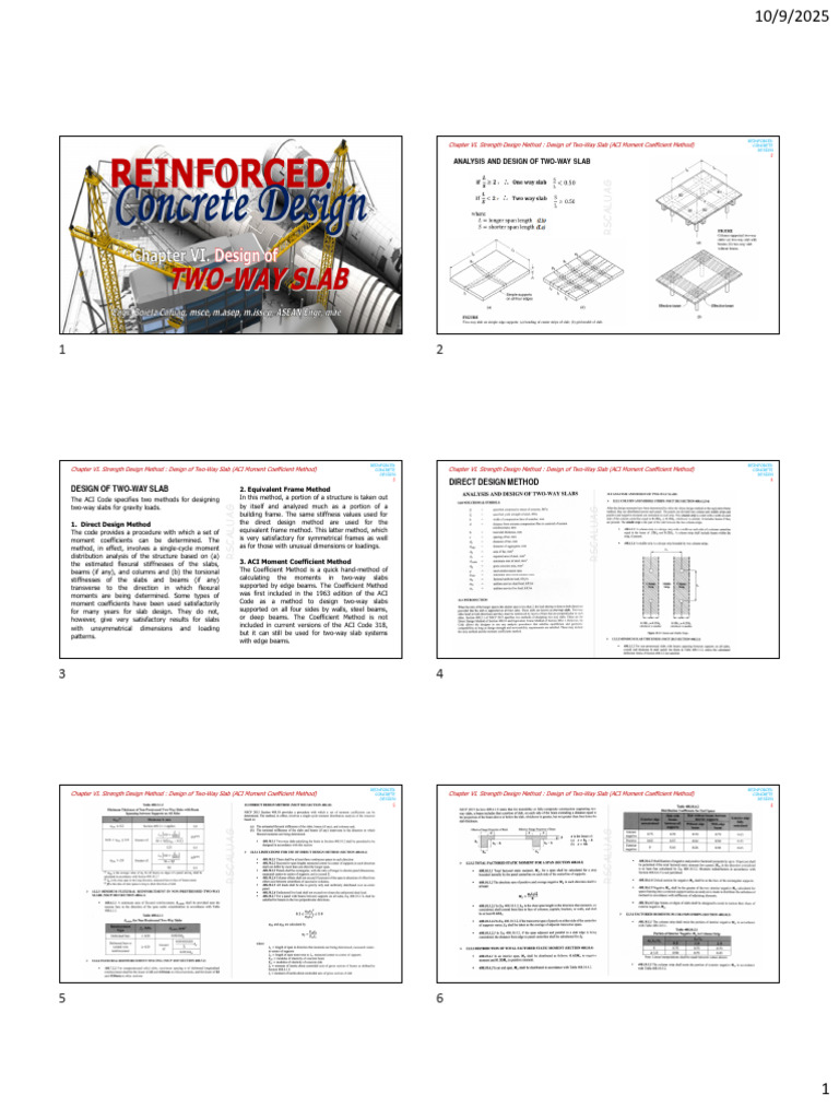 Microsoft PowerPoint Boietz RCD Lecture 7 TWO WAY SLAB OCT 2025 | PDF ...