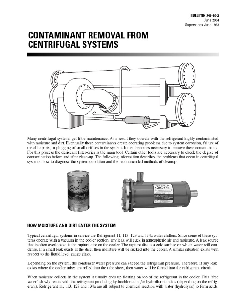 Contaminant Removal in Centrifugal Systems | PDF | Pump | Water