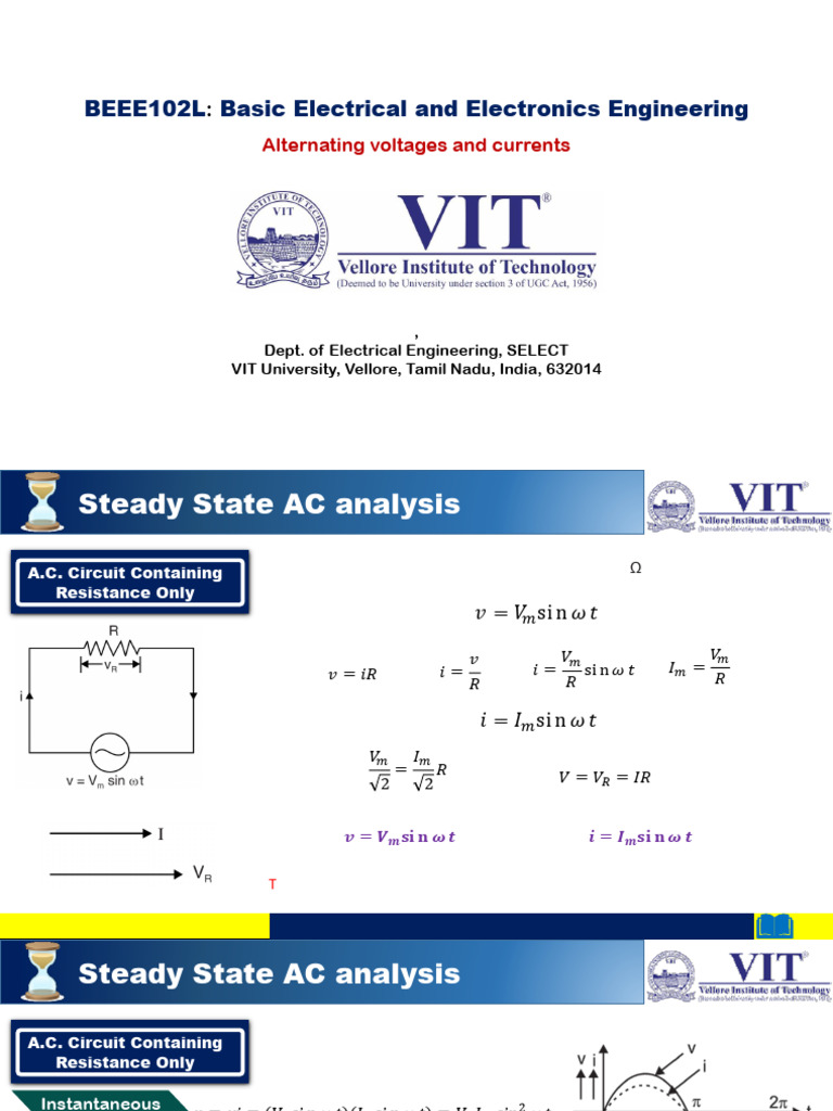 AC Circuit Analysis in Electrical Engineering | PDF | Capacitance ...