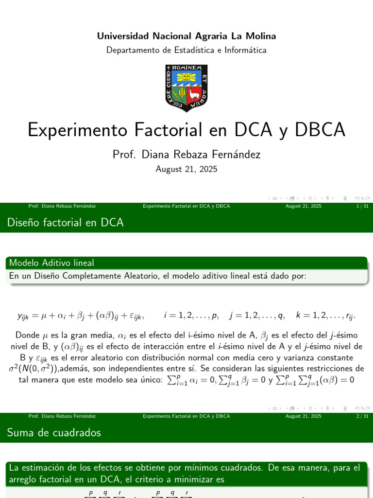 2 Dca Dbca | PDF | Análisis de variación | Teoría estadística