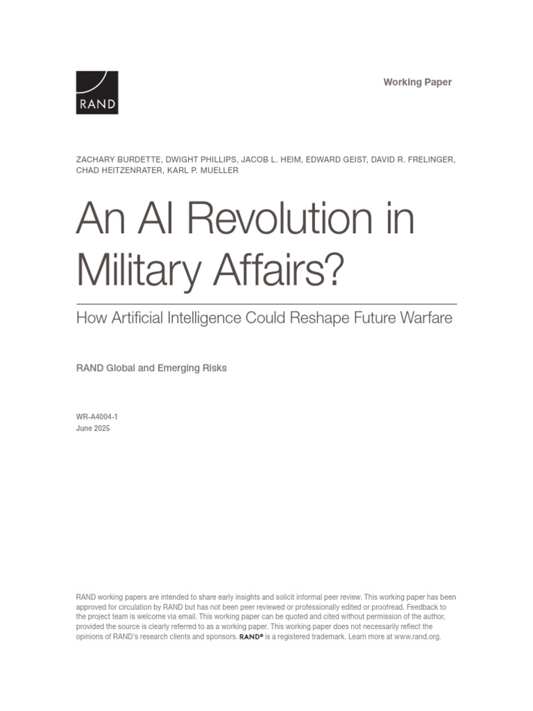AI's Impact on Future Warfare Strategies | PDF | Artificial ...