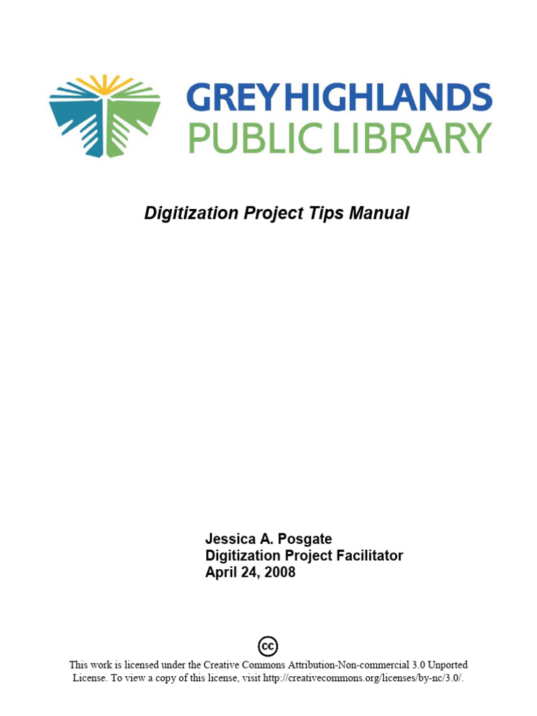 GHPL Digitization Project Manual | PDF | World Wide Web | Internet & Web