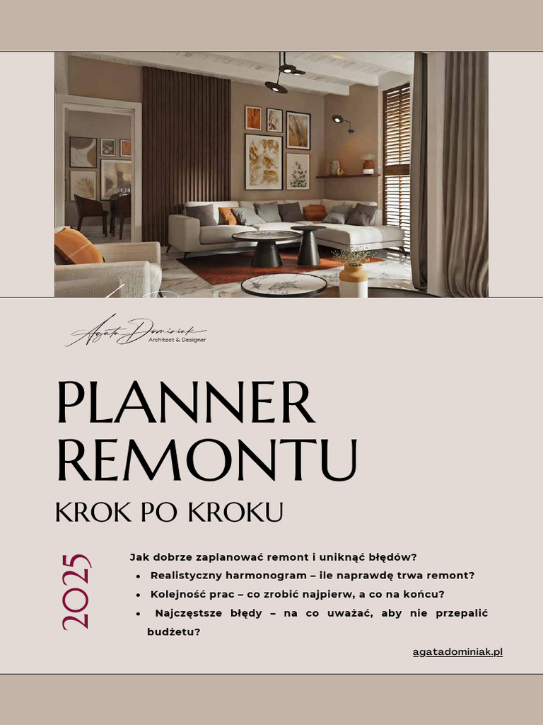 Planner Remontu - Arch Agata Dominiak | PDF