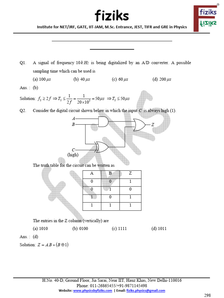 Physics Exam Preparation Guide | PDF | Operational Amplifier ...