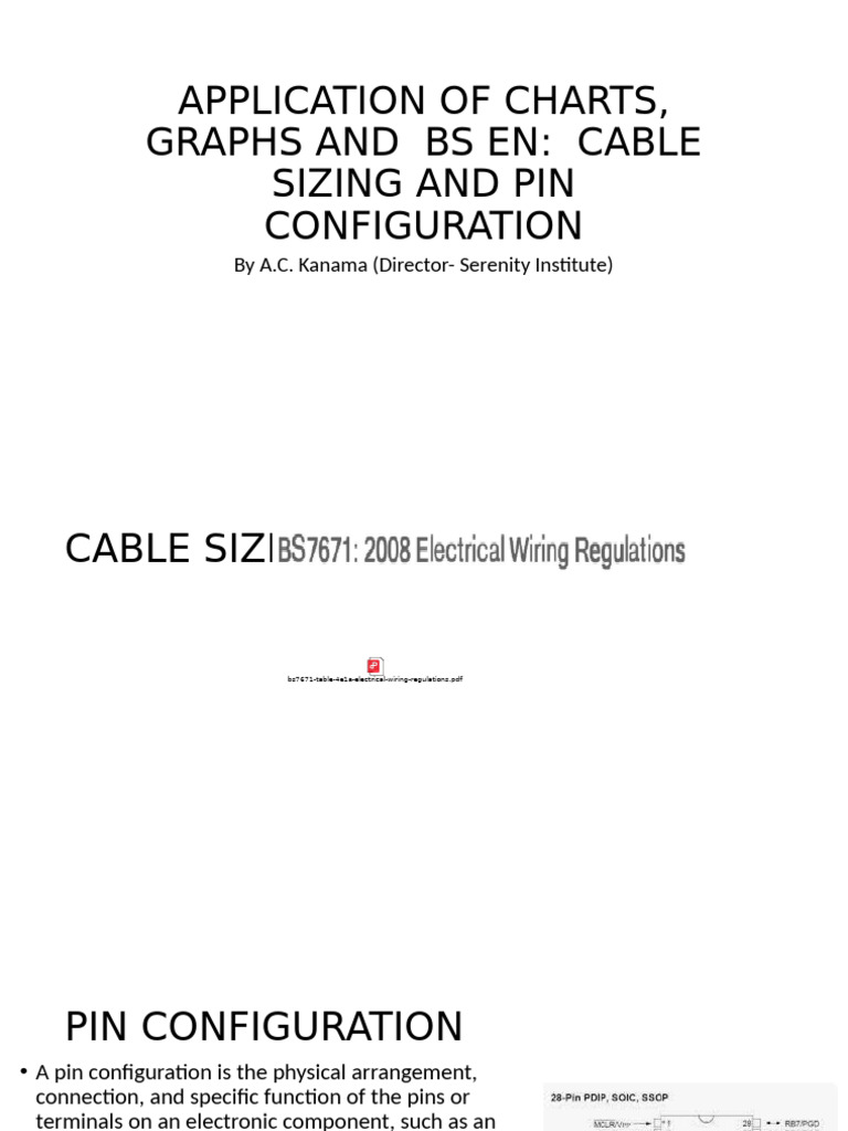 Cable Sizing and Pin Configuration Guide | PDF