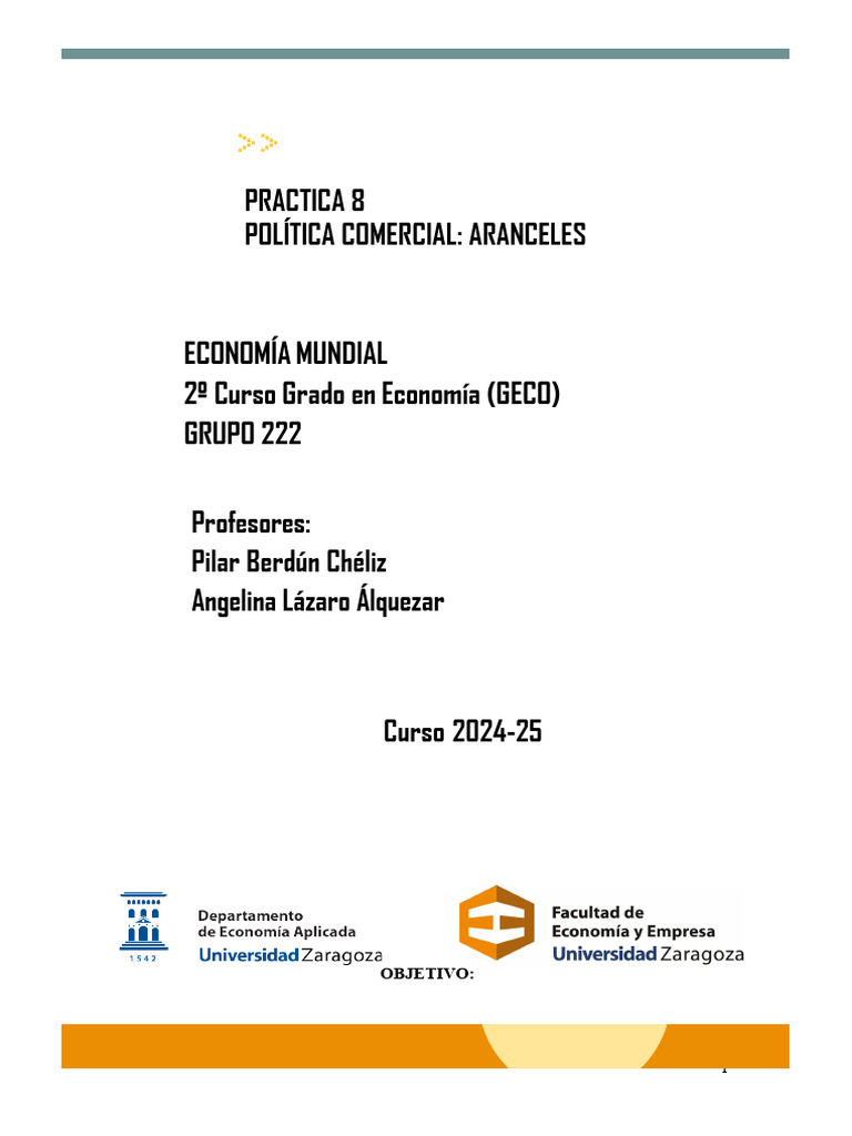 Efectos de Aranceles en Economía Mundial | PDF | Excedente económico ...