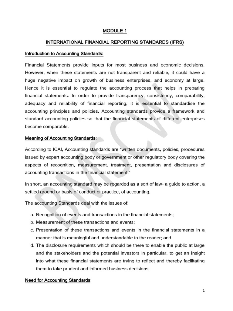 Financial Accounting Notes - Ifrs | PDF | International Financial ...