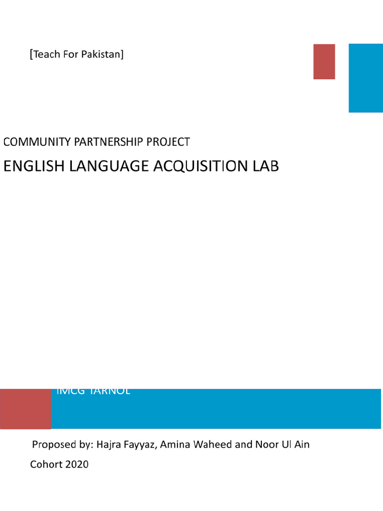 English Language Acquisition Lab - Amina Waheed, Noor Ul Ain & Hajra ...