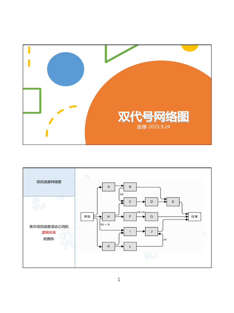 250924 双代号网络图 张立台 | PDF