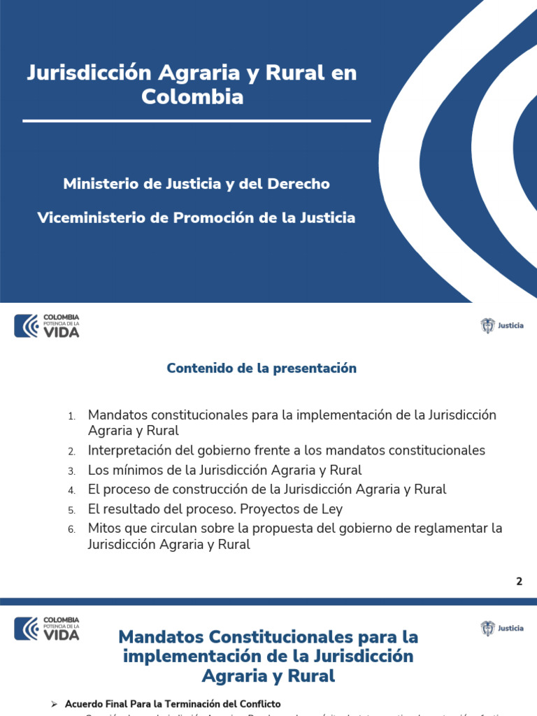 Jurisdicción Agraria y Rural en Colombia | PDF | Judicaturas | Jurisdicción