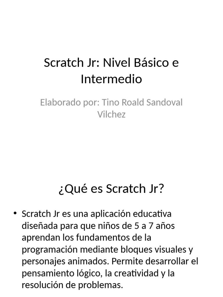 Scratch Jr: Guía Básica e Intermedia | PDF