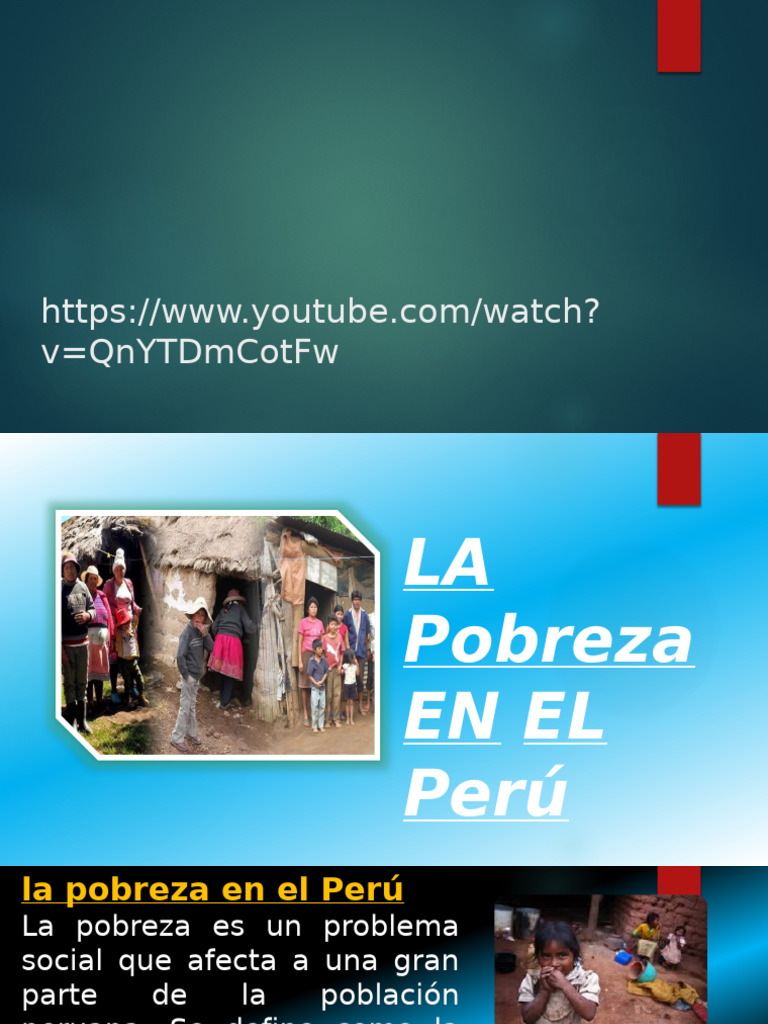 La Pobreza en El Perú (22 | PDF | Pobreza | Pobreza e indigencia