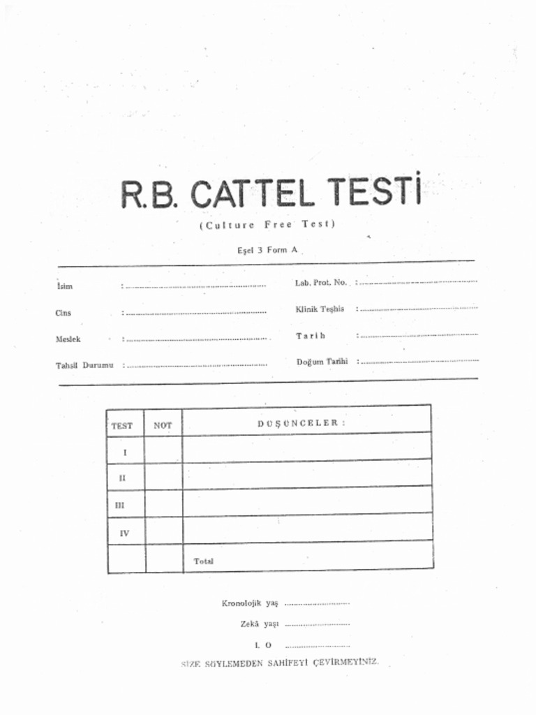 Cattel 3a | PDF