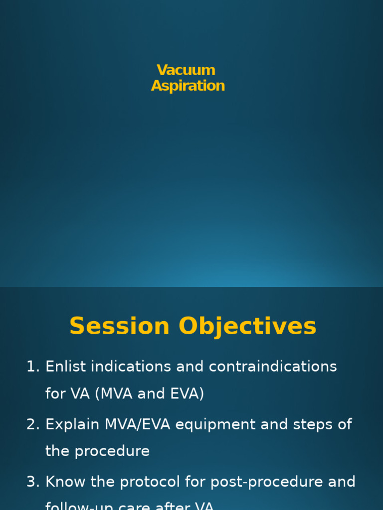 Vacuum Aspiration Procedure Guide | PDF | Uterus | Mammal Female ...