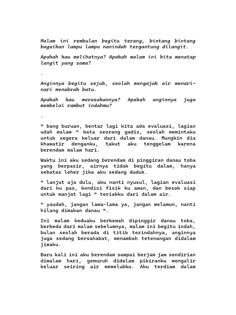 Malam Ini Rembulan Begitu Terang | PDF