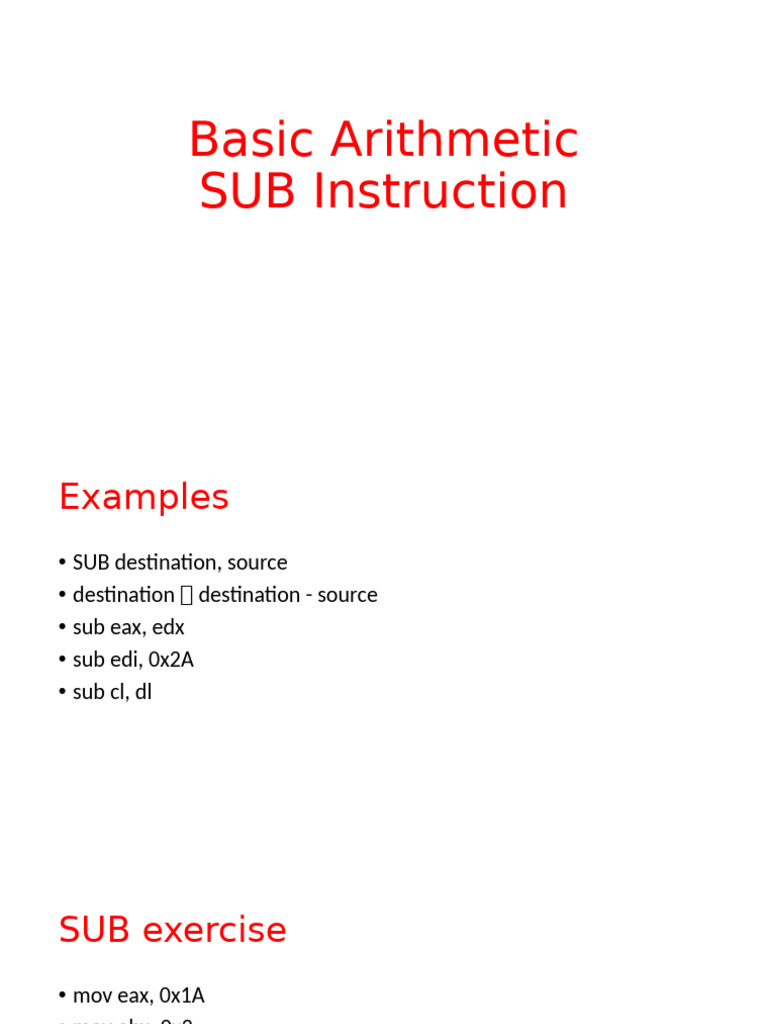 Basic+Arithmetic +subtraction | PDF