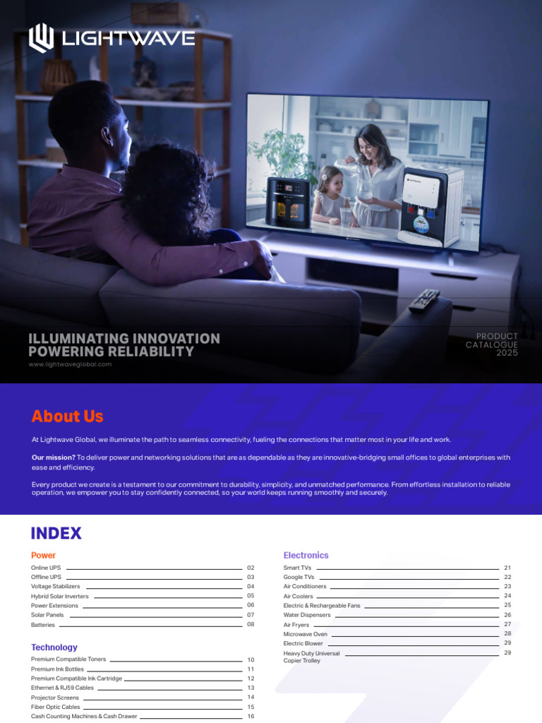 Lightwave Global 2025 Product Catalogue | PDF | Optical Fiber ...