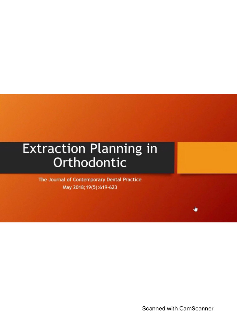Extraction Planning in Orthdontic - Dr. o | PDF