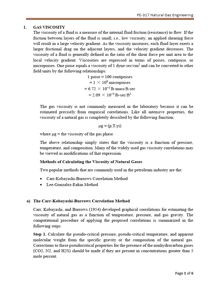 Lecture No. 05 & 06 | PDF | Viscosity | Gases