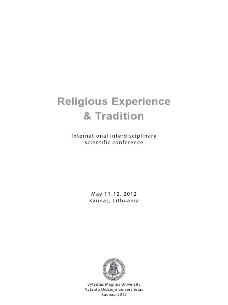 Religious Experience Tradition Religious Experience Concept