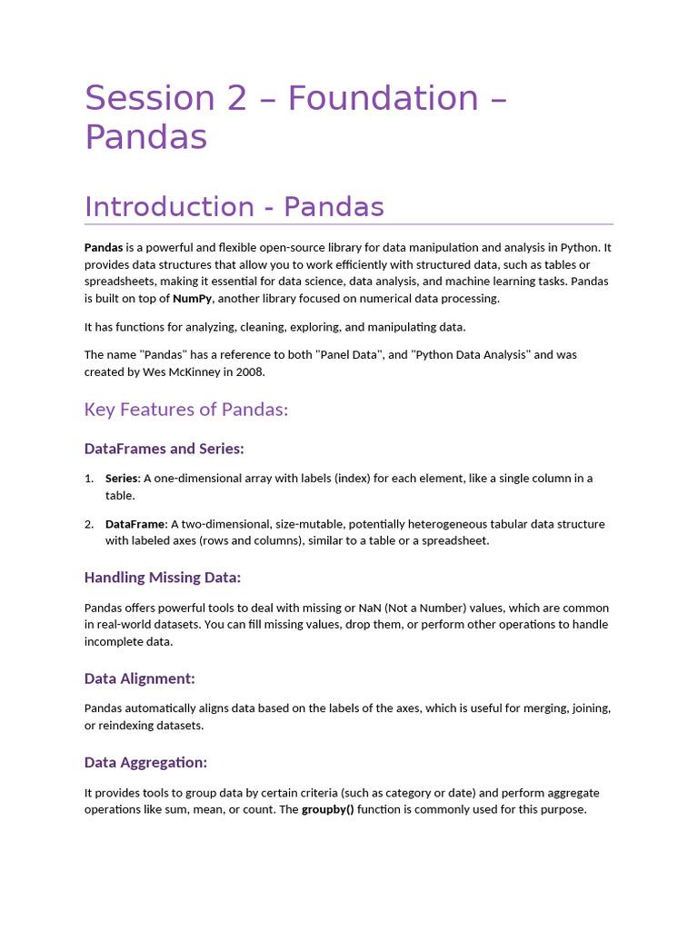 Exclusive Data Handling in Pandas | PDF | Software Engineering ...
