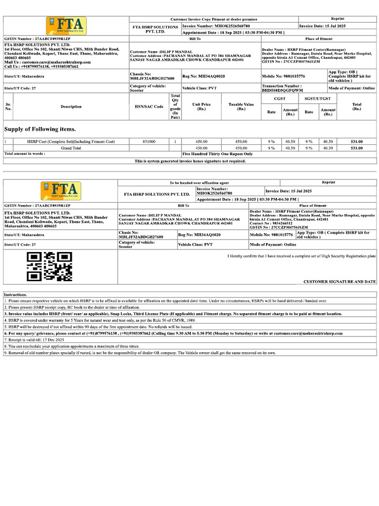 Dilip P. Mandal Fta | PDF