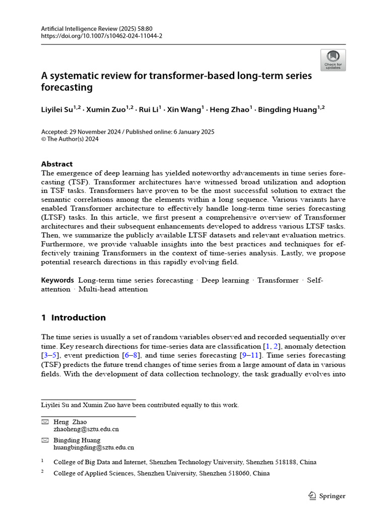 Transformer Models for Long-Term Forecasting | PDF | Time Series ...
