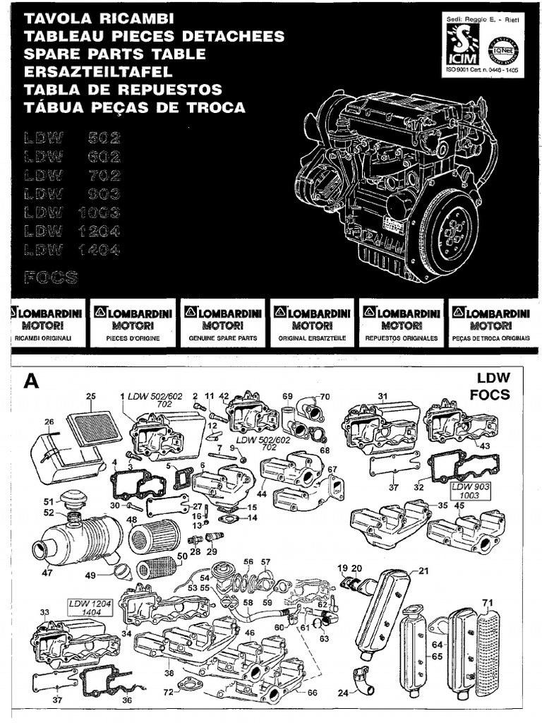 Set Di 3 Segmenti Motore Per Lombardini LDW702, 1003 E 1404 – Dimensioni 76,00 Mm (2-2-3)