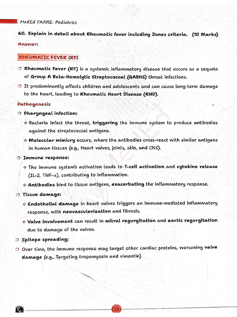 Acute Rheumatic Fever Peds | PDF