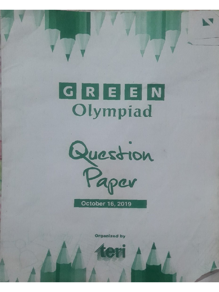Green Olympiad 2019 | PDF