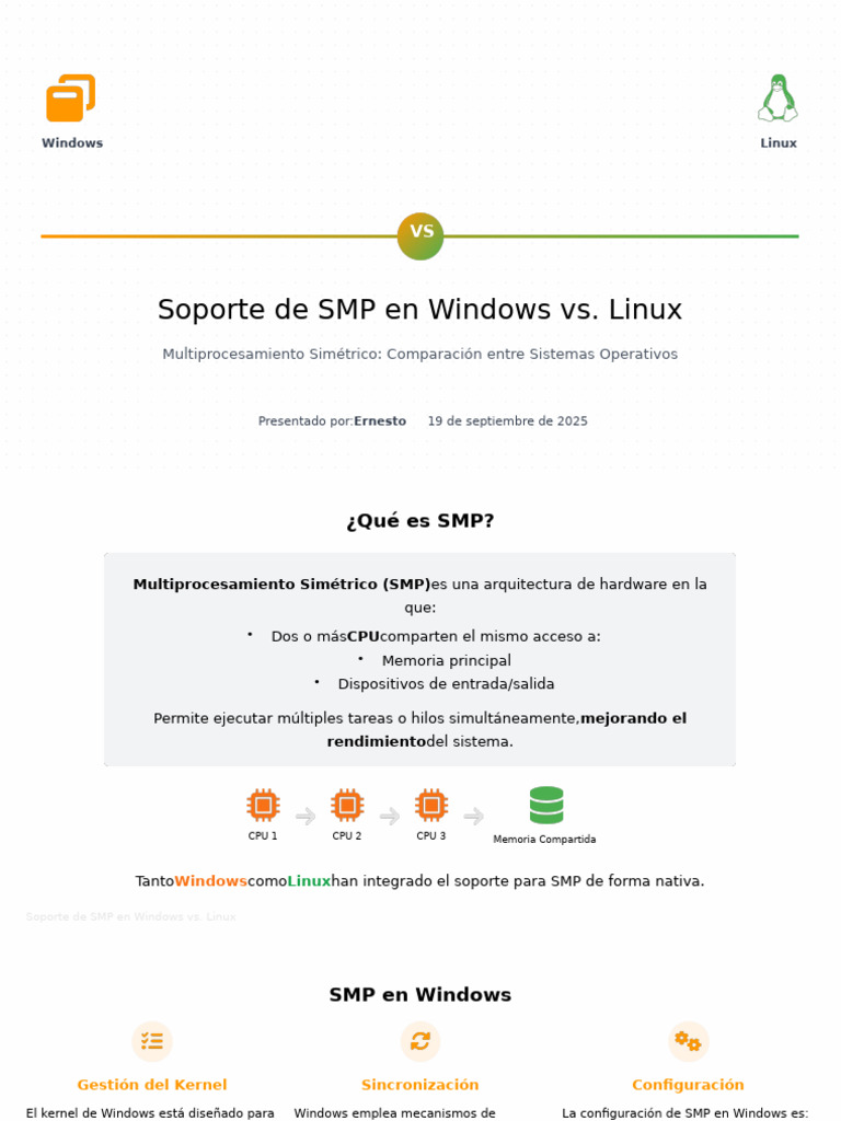 Soporte de SMP en Windows vs. Linux | PDF | Hilo (Computación ...