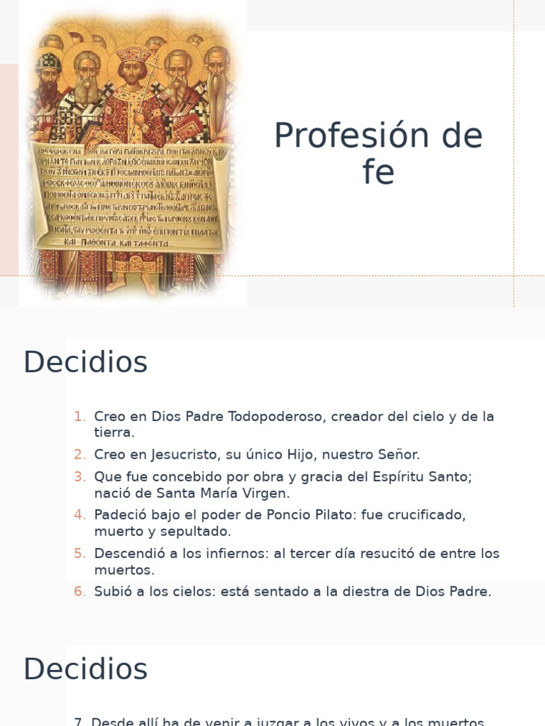 Profesión de Fe | PDF