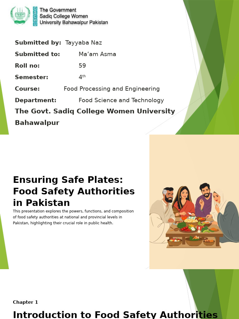 Food Safety Authorities in Pakistan | PDF | Food Safety | Safety