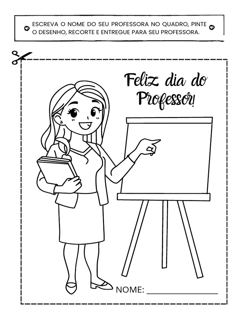 Atividade de Colorir: Dia do Professor | PDF