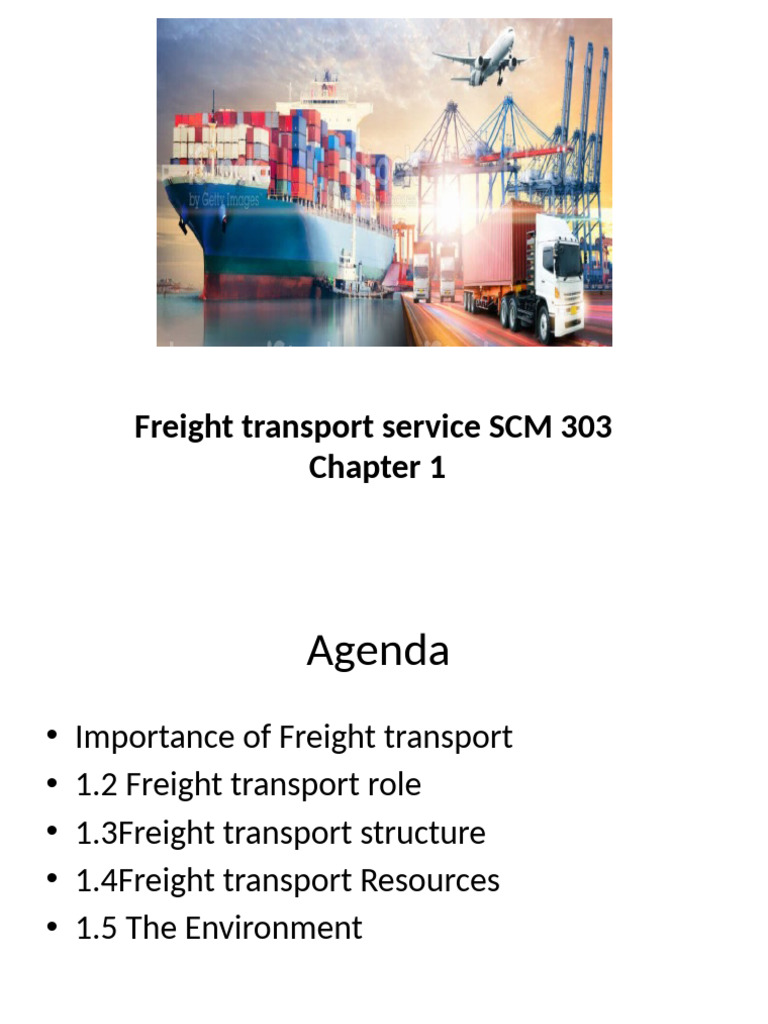 Ch-1 Introduction Freight Transport | PDF | Transport | Cargo