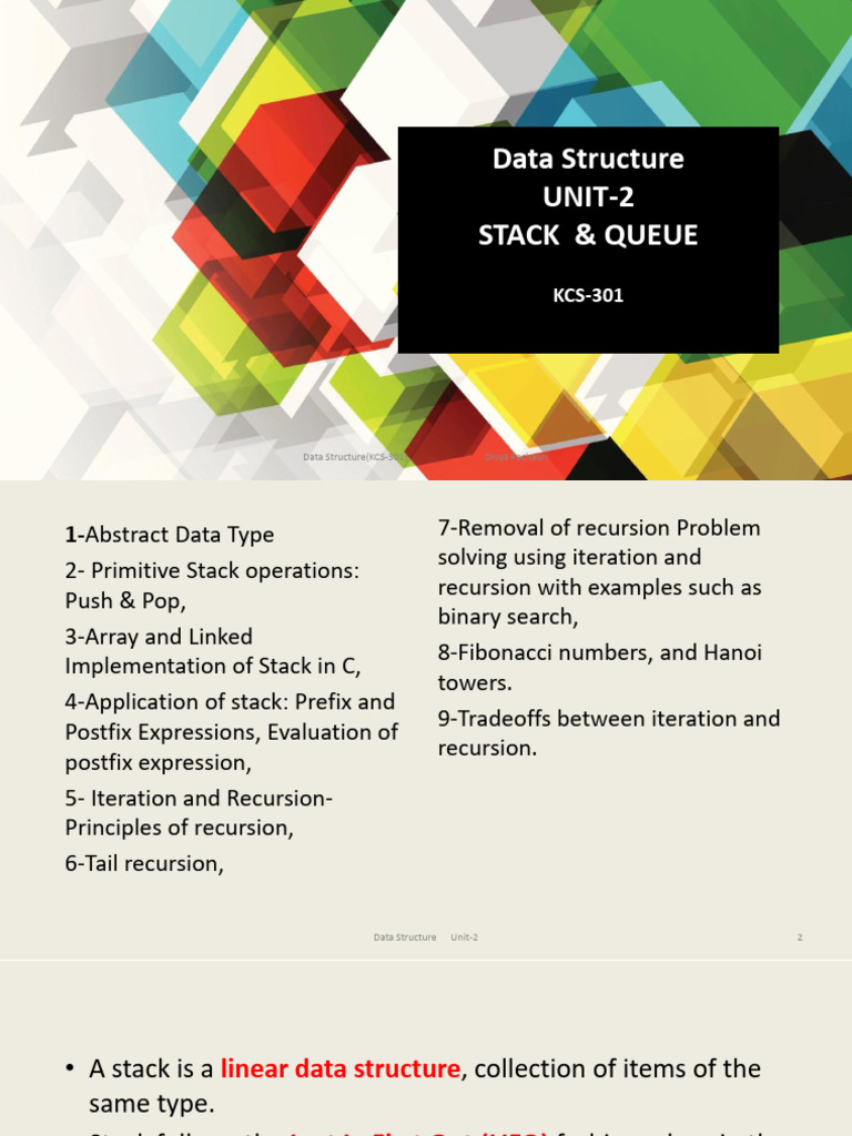 Stack and Queue Fundamentals in C | PDF | Integer (Computer Science ...