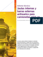 Informe técnico sobre la efectividad de jaulas y barras antivuelco en camionetas pickup