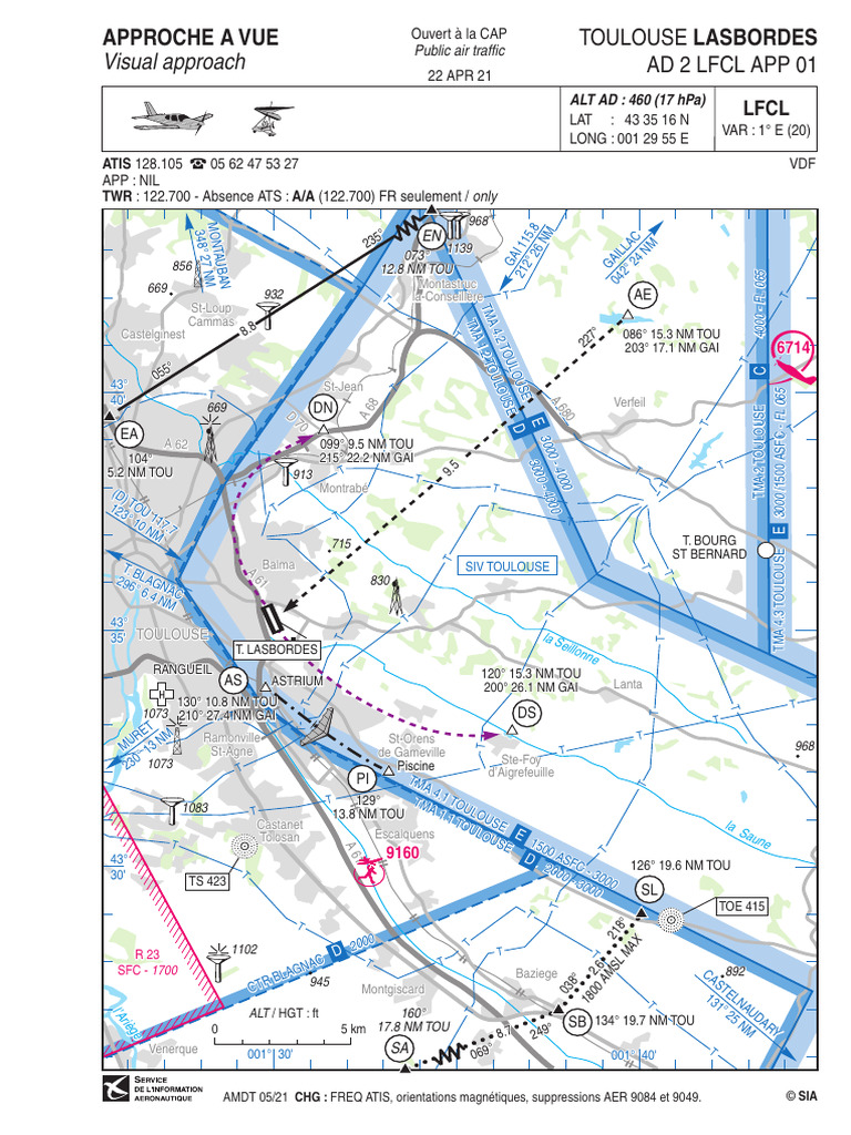 Aérodrome LFCL Toulouse Lasbordes | PDF | Aérospatiale | Aviation
