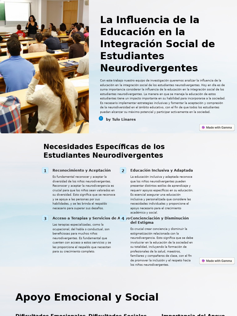 La Influencia de La Educacion en La Integracion Social de Estudiantes ...