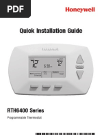 Quick Installation Guide: RTH6400 Series