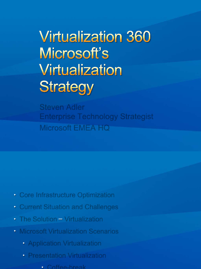 Microsoft Virtualization Strategies Overview | PDF | Remote Desktop ...