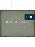 How To Deliver A Speech